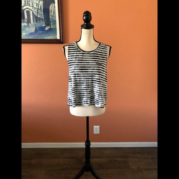 VAN’S industrial blue and white striped loose tank top - Picture 2 of 10